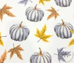 Gray Pumpkin and Yellow Leaf Pattern Fabric - Image 8