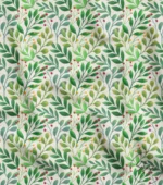 Green Leaves Design Upholstery Background Curtain and Sofa Fabric
