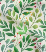 Green Leaves Design Upholstery Background Curtain and Sofa Fabric - Image 4