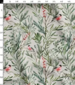 Ikat Fabric Made with Goldfinch and Leaves - Image 3