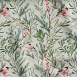 Ikat Fabric Made with Goldfinch and Leaves