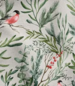 Ikat Fabric Made with Goldfinch and Leaves - Image 4