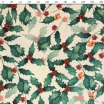 Kokina Floral Green Leaf Sofa, Curtain and Cover Fabric