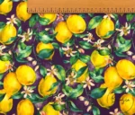 Lemon and Leaf Motif Ikat Fabric Model - Image 3