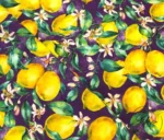 Lemon and Leaf Motif Ikat Fabric Model - Image 4