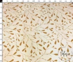 Mustard Mini Leaf Motif Upholstery Fabric - Image 3