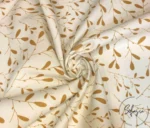 Mustard Mini Leaf Motif Upholstery Fabric