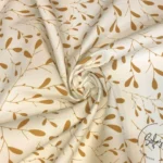 Mustard Mini Leaf Motif Upholstery Fabric