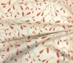 Peach Mini Leaf Motif Upholstery Fabric - Image 4