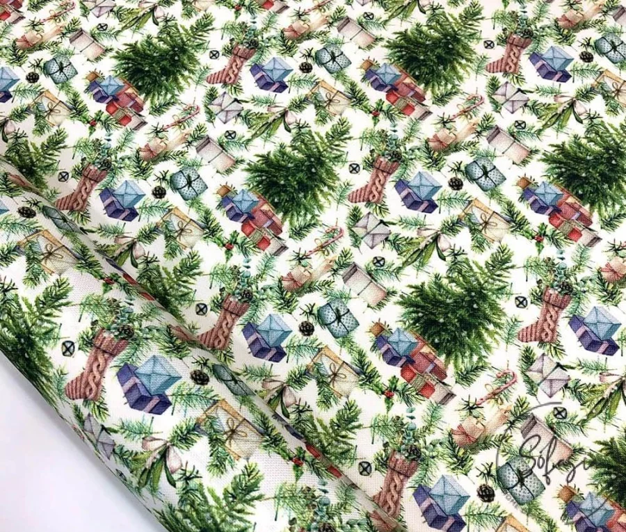 Pine Tree Patterned Sofa, Curtain and Cover Fabric Pine Tree Patterned Sofa, Curtain and Cover Fabric - Image 1