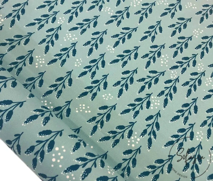 Snowflake and Leaf Motif Ikat Fabric Model Snowflake and Leaf Motif Ikat Fabric Model - Image 1