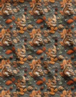 Squirrel Patterned Latest Spring Patterned 3D Fabric - Image 3