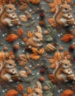 Squirrel Patterned Latest Spring Patterned 3D Fabric