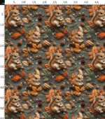 Squirrel Patterned Latest Spring Patterned 3D Fabric - Image 4