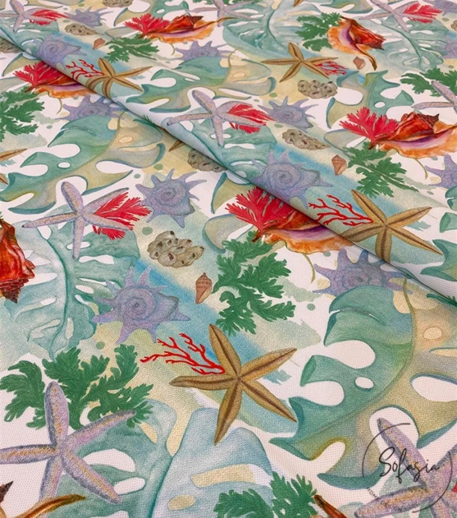 Starfish Patterned Upholstery Fabric Model Starfish Patterned Upholstery Fabric Model - Image 1