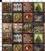 Tree and Deer Patterned Patchwork Fabric (Drapery and Sofa Upholstery) - Image 3
