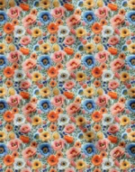 Vivid Upholstery Fabric Integrated with 3D Salmon Flowers - Image 3