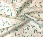 Water green Mini Leaf Motif Upholstery Fabric
