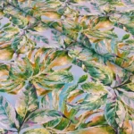 Watercolor Designed Palm Tree Patterned Sofa Fabric