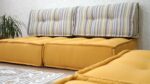 Striped Tufted Floor Chair