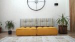 Striped Tufted Floor Chair