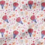 Buket Flower Patterned Modern Sofa and Cover Fabric