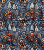 Colorful Flower and Plant Patterned 3D Fabric Model