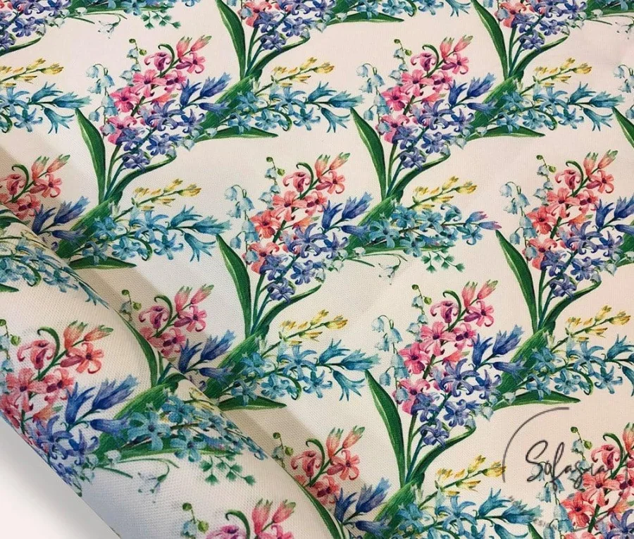 Colorful Flower Bouquet Patterned Upholstery Fabric Model Colorful Flower Bouquet Patterned Upholstery Fabric Model - Image 1