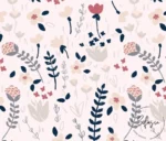 Fabric Model for Flower Motif Sofa and Curtain