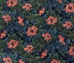 Fabric Model for William Morris Sofa and Curtain with Flower Motif - Image 3