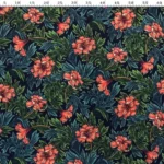 Fabric Model for William Morris Sofa and Curtain with Flower Motif