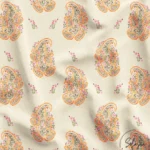 Floral Paisley Patterned Paisley Style Fabric Model