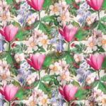 Floral Upholstery and Drapery Fabric with Colorful Garden Design