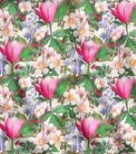 Floral Upholstery and Drapery Fabric with Colorful Garden Design