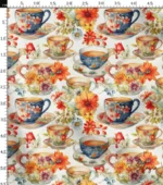 Flower and Cup Upholstery Fabric - Image 3