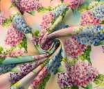 Hydrangea Flower Patterned Upholstery Fabric - Image 3