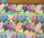 Hydrangea Flower Patterned Upholstery Fabric - Image 4