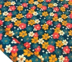 Sofa Fabric Model Prepared with Colorful Flowers