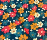 Sofa Fabric Model Prepared with Colorful Flowers - Image 4