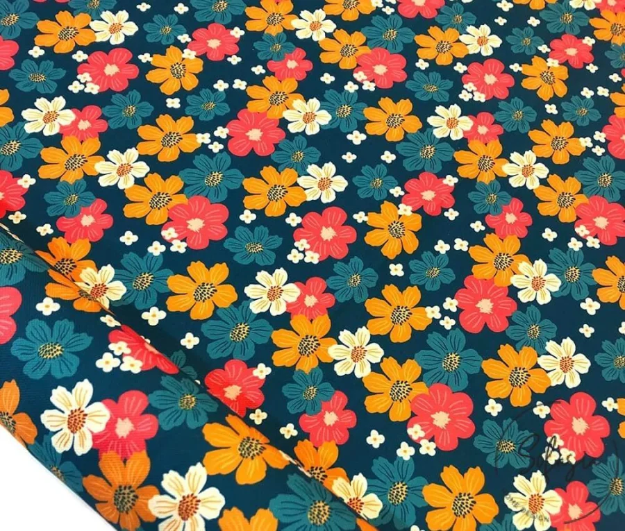 Sofa Fabric Model Prepared with Colorful Flowers Sofa Fabric Model Prepared with Colorful Flowers - Image 1