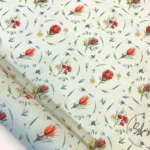 Upholstery Fabric Model Made with Bouquet of Flowers