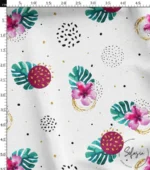 Upholstery fabric with devetabase leaves and different figures - Image 3