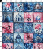 Upholstery Fabric with Floral Patchwork Design - Image 3