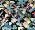 Upholstery Fabric with Japanese Flower and Tree Design - Image 4