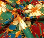 Colorful Tropical Floral Nostalgic Drapery Fabric - Image 5
