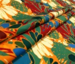 Colorful Tropical Floral Nostalgic Drapery Fabric - Image 7