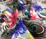 Feather Patterned Fuchsia Floral Sofa Covering Fabric - Image 6