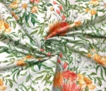 Green Leaf Antique Floral Pattern Upholstery Fabric - Image 3