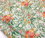 Green Leaf Antique Floral Pattern Upholstery Fabric