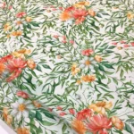 Green Leaf Antique Floral Pattern Upholstery Fabric